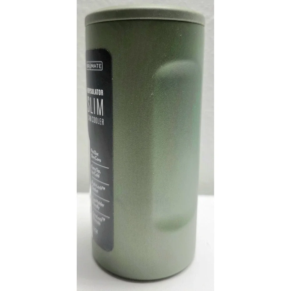 BruMate Hopsulator SLIM 12oz Can Cooler New (Hunter Green)